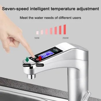 

Electric Hot Water Faucet Hot and Cold Water Heater Digital Intelligent Automatic LCD Display InstantWater Heating Faucet