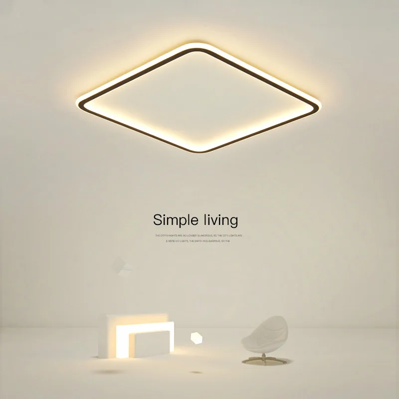 

Modern LED Ceiling lamp white / black indoor living room bedroom study chandelier simple ultra-thin adjustable Ceiling lamp