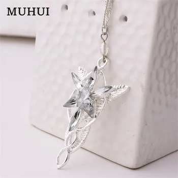 

Movie Jewelry Arwen Evenstar Necklace Silver Color Crystal Pendant Necklaces For Women Jewelry Gift B067