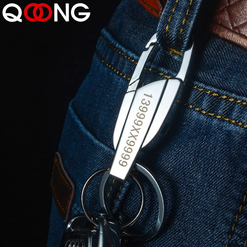 Custom Lettering 2 Color Men Women Keyrings KeyChains For Car Chaveiro Innovative Key Chains Rings Holder For Man Best Gift  Y10