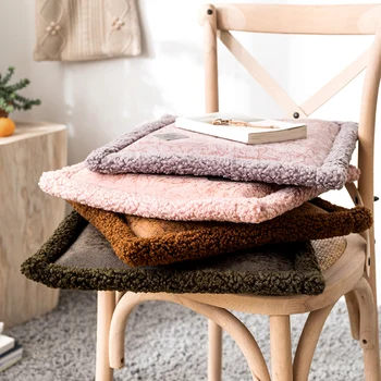 

Northern European Winter Thick Suede Mohair Leather and Fur in One Cushion Bench Cushion Chair Mat Tatami Mat