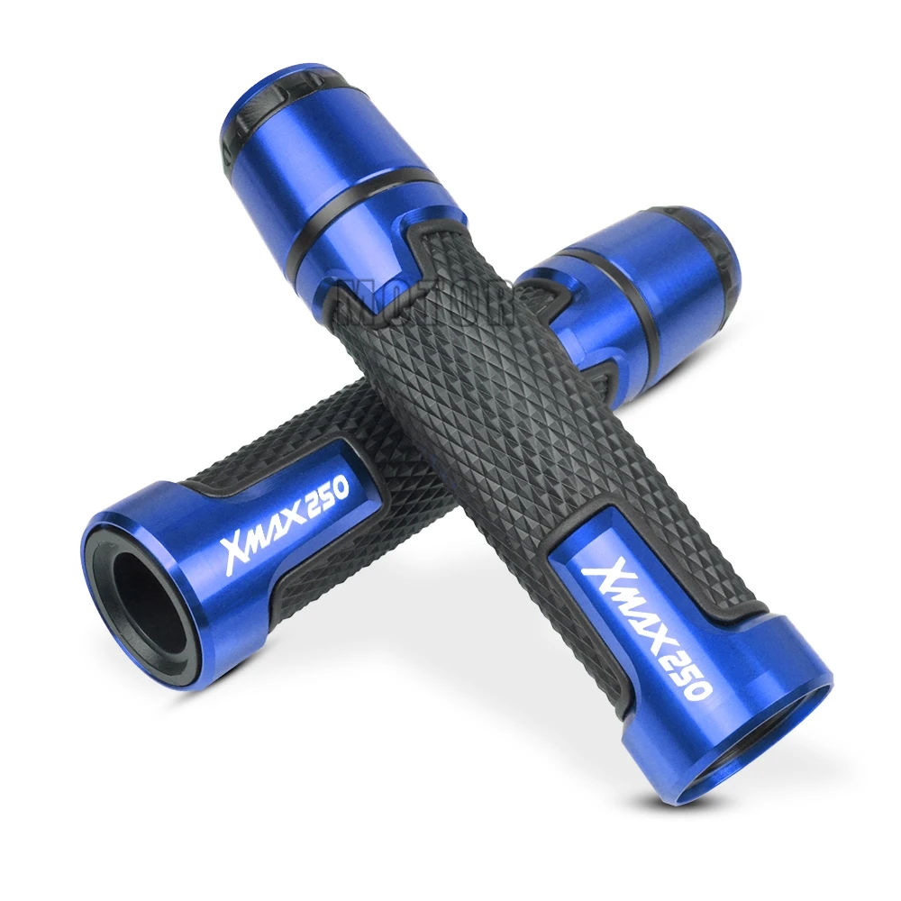 Blue For Yamaha XMAX250/X-MAX250 XMAX X-MAX 250 All Years Motorcycle 7/8"22mm Handlebar Grips With Ends Handle Caps Hand Bar Plugs - Цвет: Blue