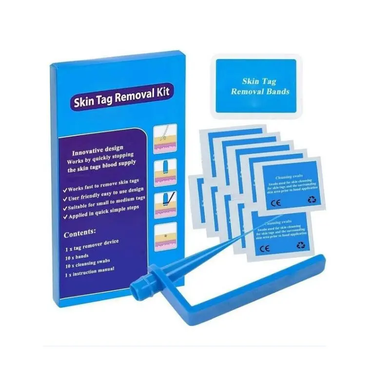 

Micro Band Non Toxic Face Care Mole Wart Tool For Small To Medium Blue Skin Tag Removal Kit With Cleansing Swabs Home Use Adult
