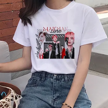 

Printed t-shirt of the bulletproof Youth League mrs. Korea Harajuku Jin suga J hope JIMIN V JUNGKOOK cartoon girl T-shirt