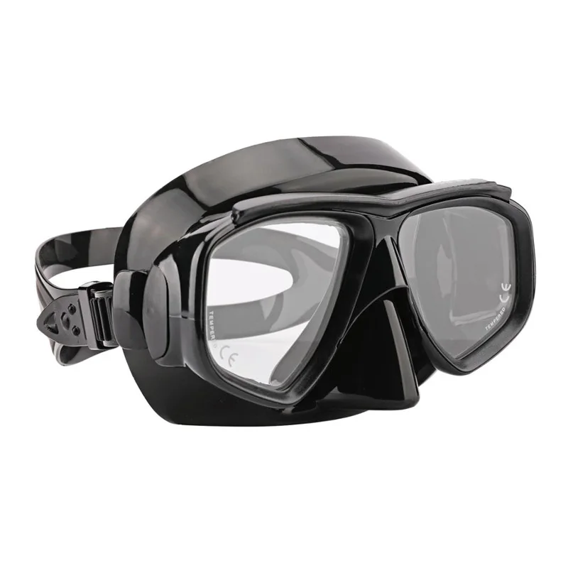 Soft Ｂlack Silicone Tempered Glass Myopia Lens Scuba Diving Mask For Adult Ultra Low Volume Freediving Favor Swimming Goggles three lens toughened glass snorkeling water ski welding mask adult panoramic anti fog goggles underwater suitable for unisex