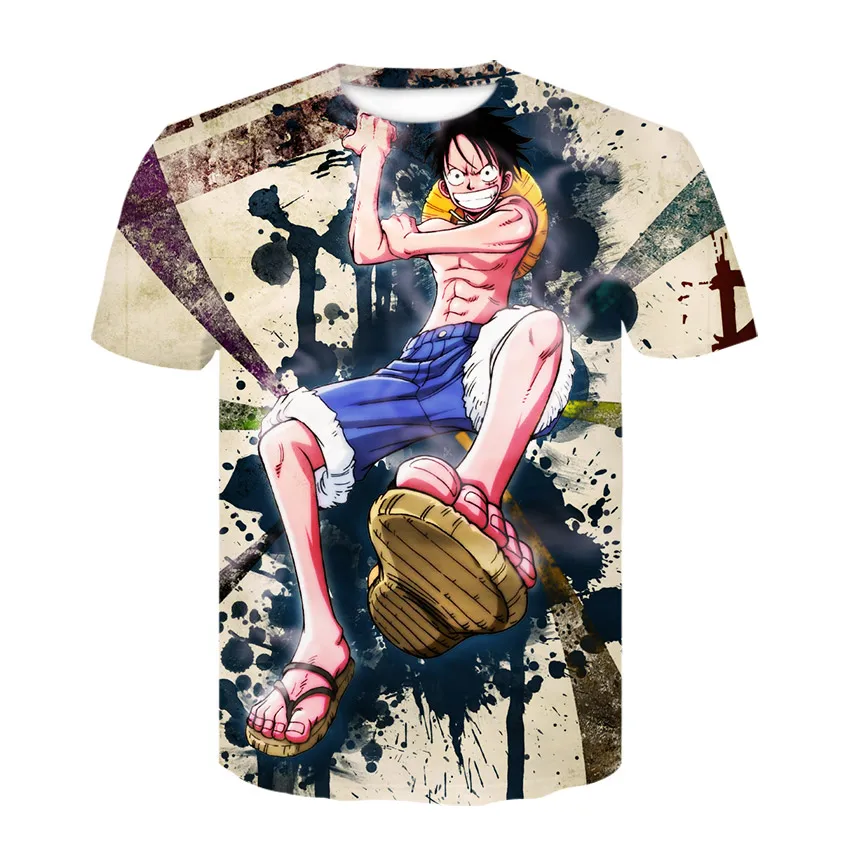 Летняя футболка Для мужчин One Piece Зоро мультфильм Для мужчин футболка с короткими рукавами и Повседневное в стиле «хип-хоп» в уличном стиле с рисунком из аниме Объёмный рисунок(3D-принт) футболка homme