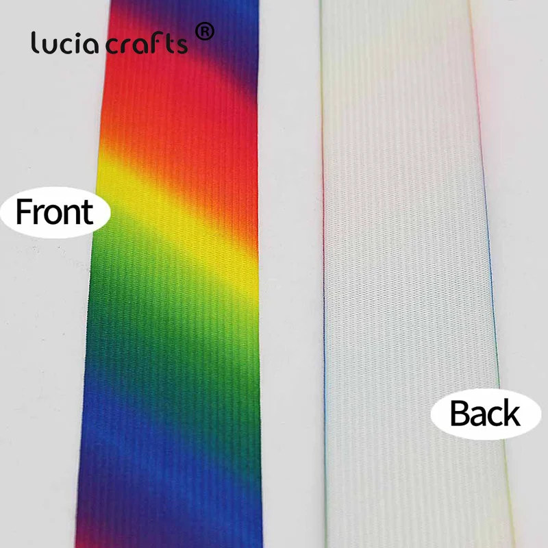2 ярдов 38 мм градиентный Радужный цвет эластичная лента отделка стрейч кружево своими руками сумки для одежды талия швейная лента аксессуары для волос S0812