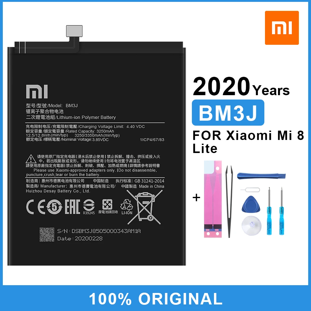 Оригинальный аккумулятор BM3J для телефона Xiaomi 8 Lite MI8 полимерная сменная батарея
