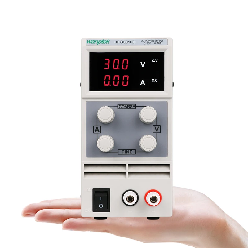 

KPS3010D Mini LED Digital Adjustable DC Power Supply 0~30V 0~10A Switching Power Supply 0.1V/0.01A For Phone Repair