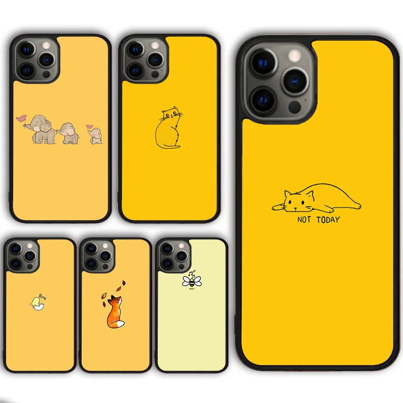 Animal Yellow Aesthetics Phone Case Cover For Iphone 13 14 11 12 Mini Pro Max Xr Xs 6 7 8 Plus Se Samsung S21 S22ultra Phone Case Covers Aliexpress