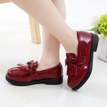 

2019 New Kids Patent leather Wedding Dress Shoes for Boys Brand Children Black Wedding Shoes Boys Formal Wedge Sneakers 26-36