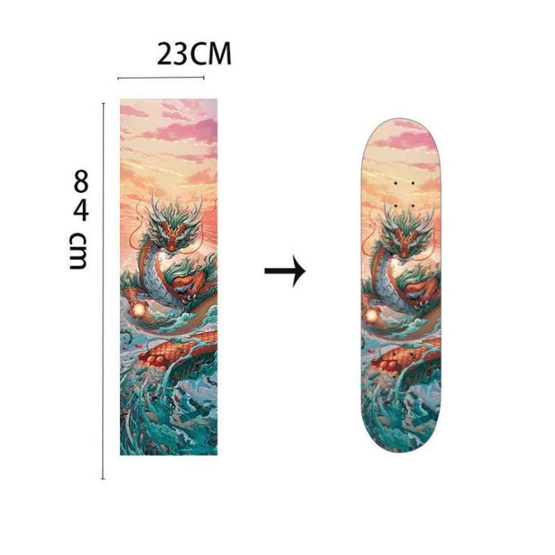 Skateboard Accessories Skateboard Sandpaper Skateboard Grip Tape 84*23cm Double Rocker Skateboard Sandpaper for Skateboard Deck