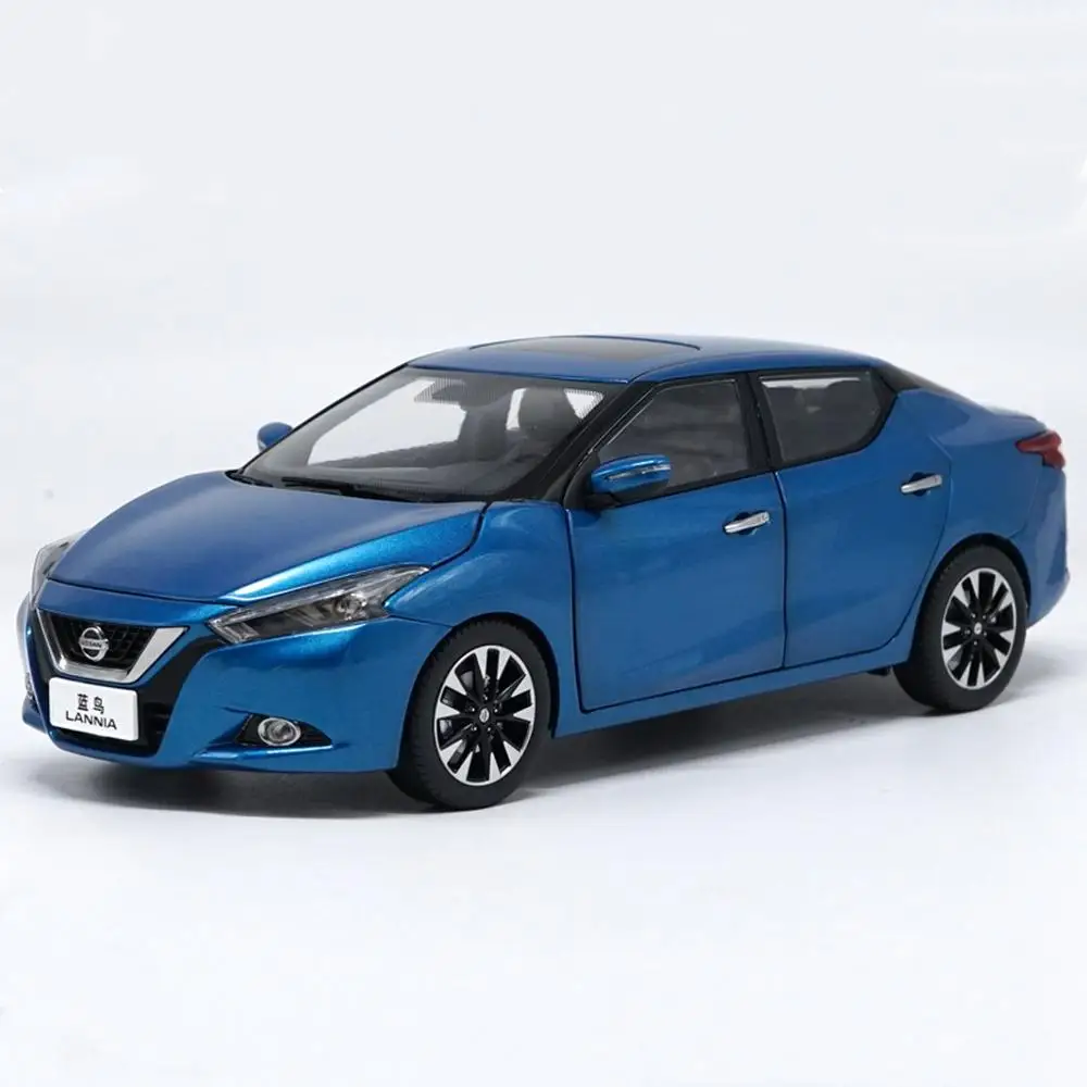1/18 весы Nissan lannia синий литья под давлением автомобилей модельные игрушки, коллекционные