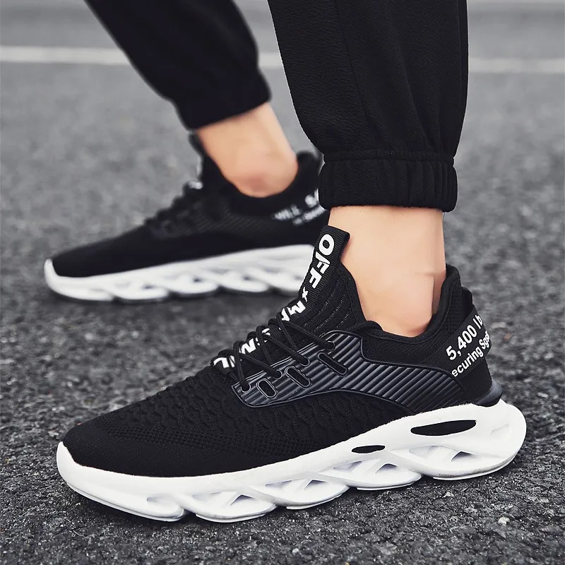 

2019 Autumn MEN'S SHOES Soft Bottom Punched Sheet Surface Teenager Athletic Shoes Lightweight Running Shoes Casual Sneakers