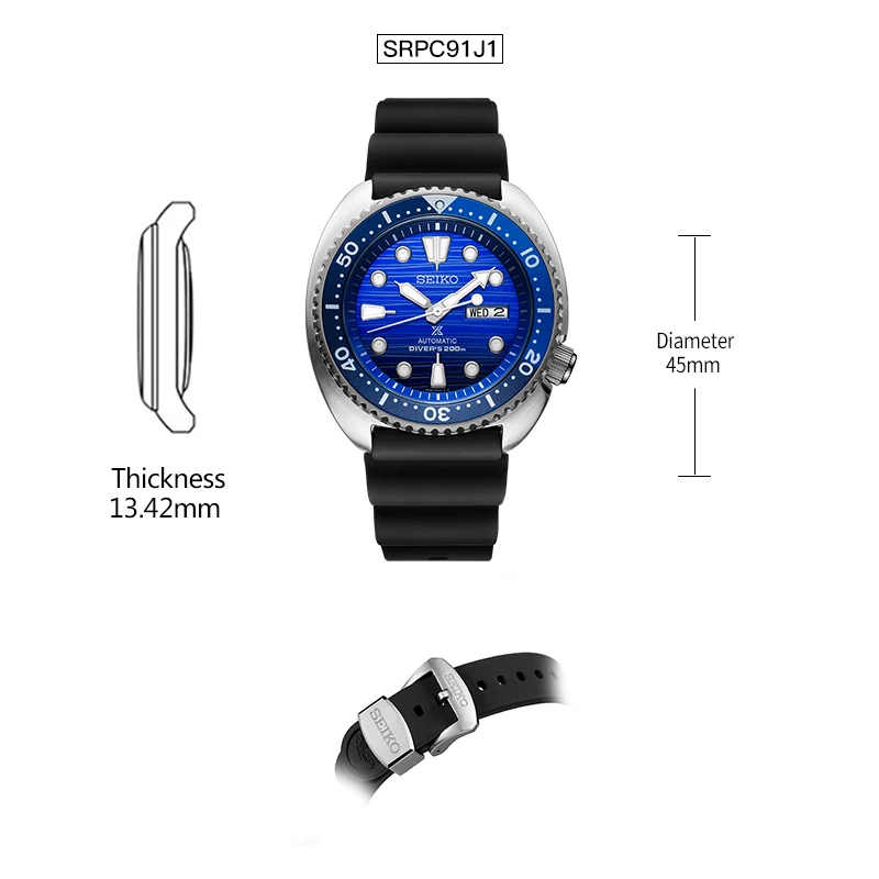 SRPC91J1 Seiko часы мужские ProPex Дайвинг стол воды призрак автоматические механические часы 200 метров водонепроницаемые спортивные мужские часы - Цвет: SRPC91J1