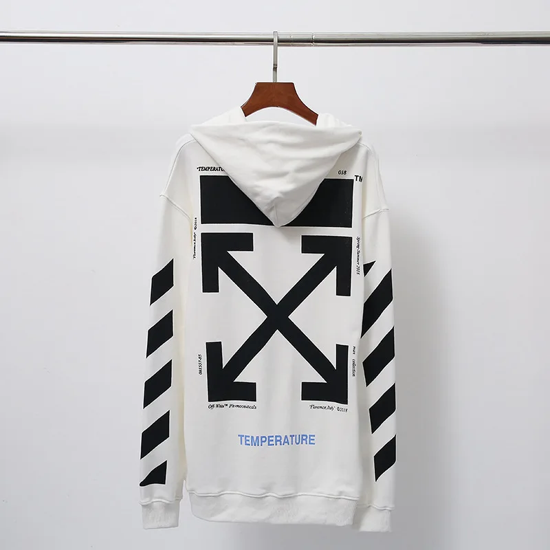 19SS OFF-WHITE OW Mona Lisa толстовка мужская пара махровое Худи супер Высококачественная Толстовка