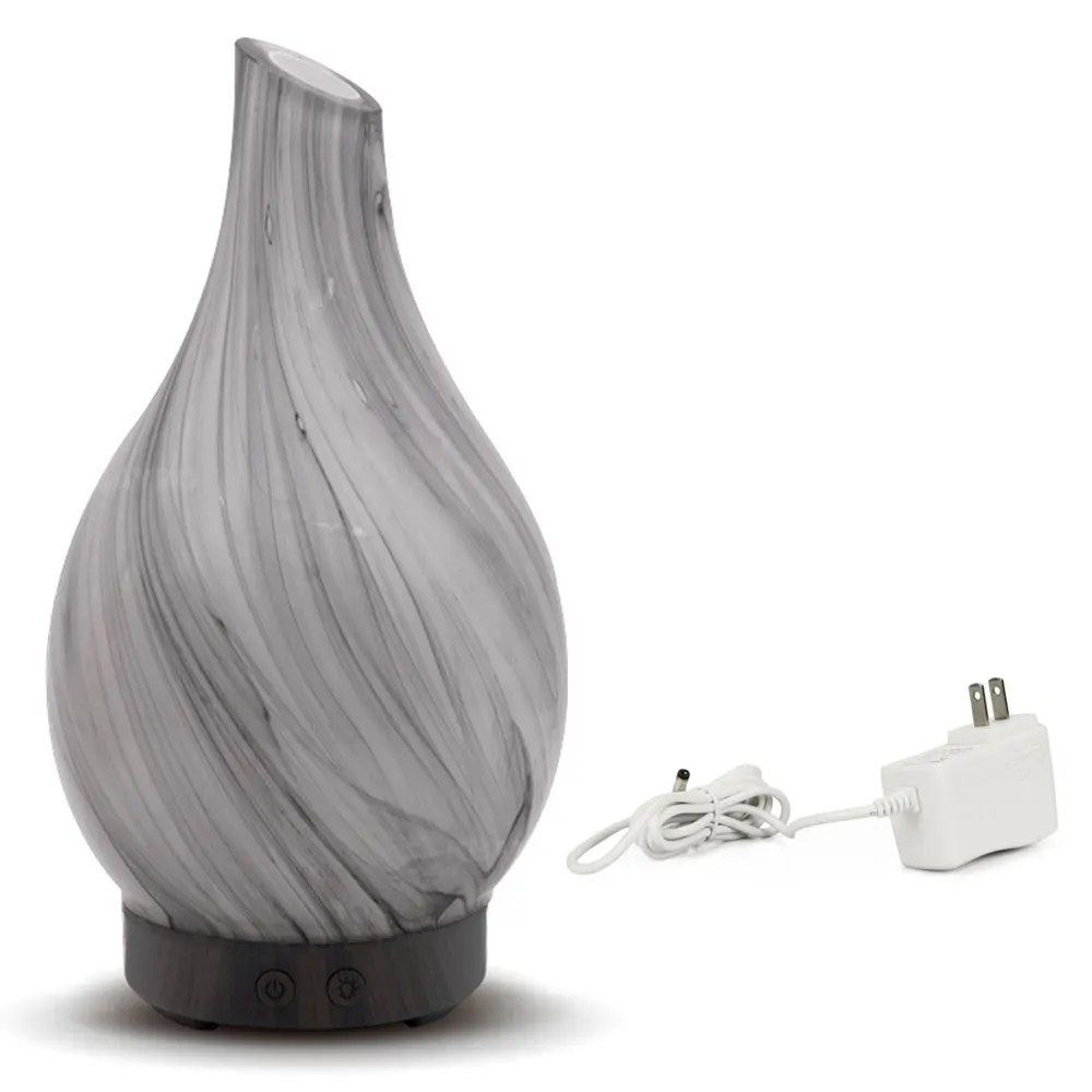 

7 Color Changing LED Lights 100ml Modern Aroma Essential Oil Diffuser Ultrasonic Air Humidifier with Wood Grain for Office Home