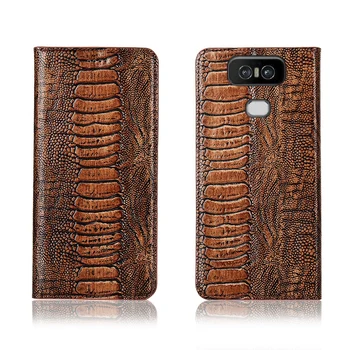 

Ostrich Claw Pattern Genuine Leather Magnetic Phone Bag For Asus Zenfone 6Z ZS630KL Zenfone 6 2019 Phone Holster Flip Case Funda