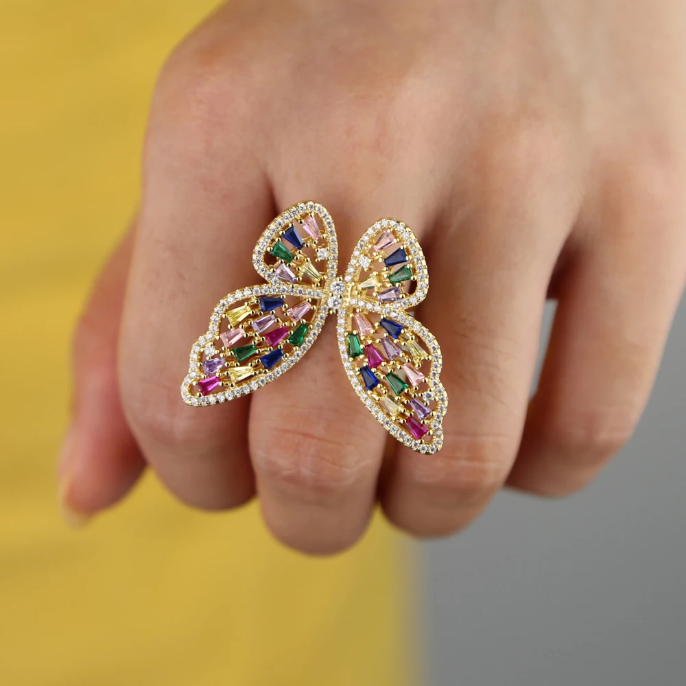 ⚠️6/15出品終了【CHIEKO+】25ss新作 butterfly ring 2025 Delicate Butterfly Rings For Women Girl Luxury Charm