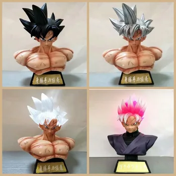 

Dragon Ball Anime Figures Son Goku Ultra Instinct Bust Super Saiyan Silver Goku Black Zamasu Model Action Figurals PVC Mode Doll
