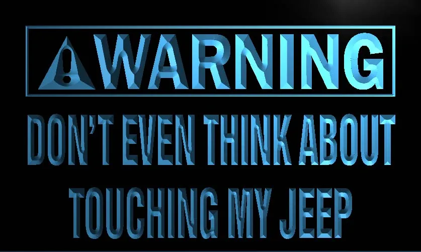 M899 Предупреждение и надписью Don't Touch my Jeep светодиодный неоновый светильник знак