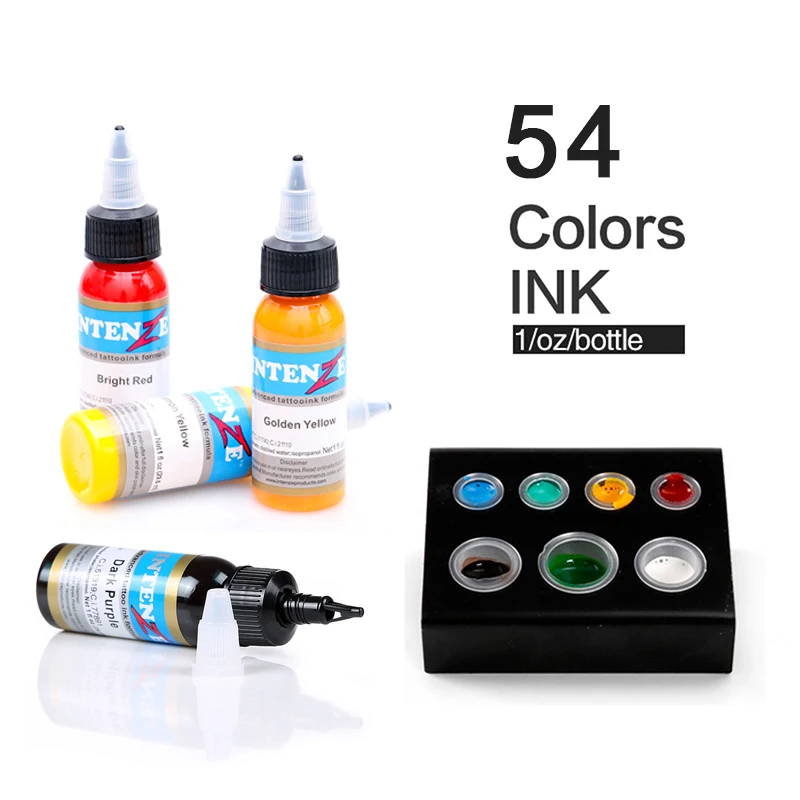 

54 Basic Colors Tattoo Ink Set Body Paint Pigment Kit Professional Pernament Makeup Tattoo Ink Supply Microblading Ink