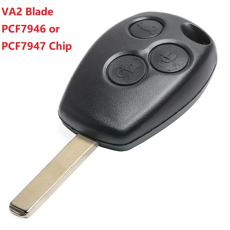 Keyecu дистанционный автомобильный брелок 3 кнопки 433 МГц PCF7946/PCF7947 для Renault Kangoo Clio III модуль движения