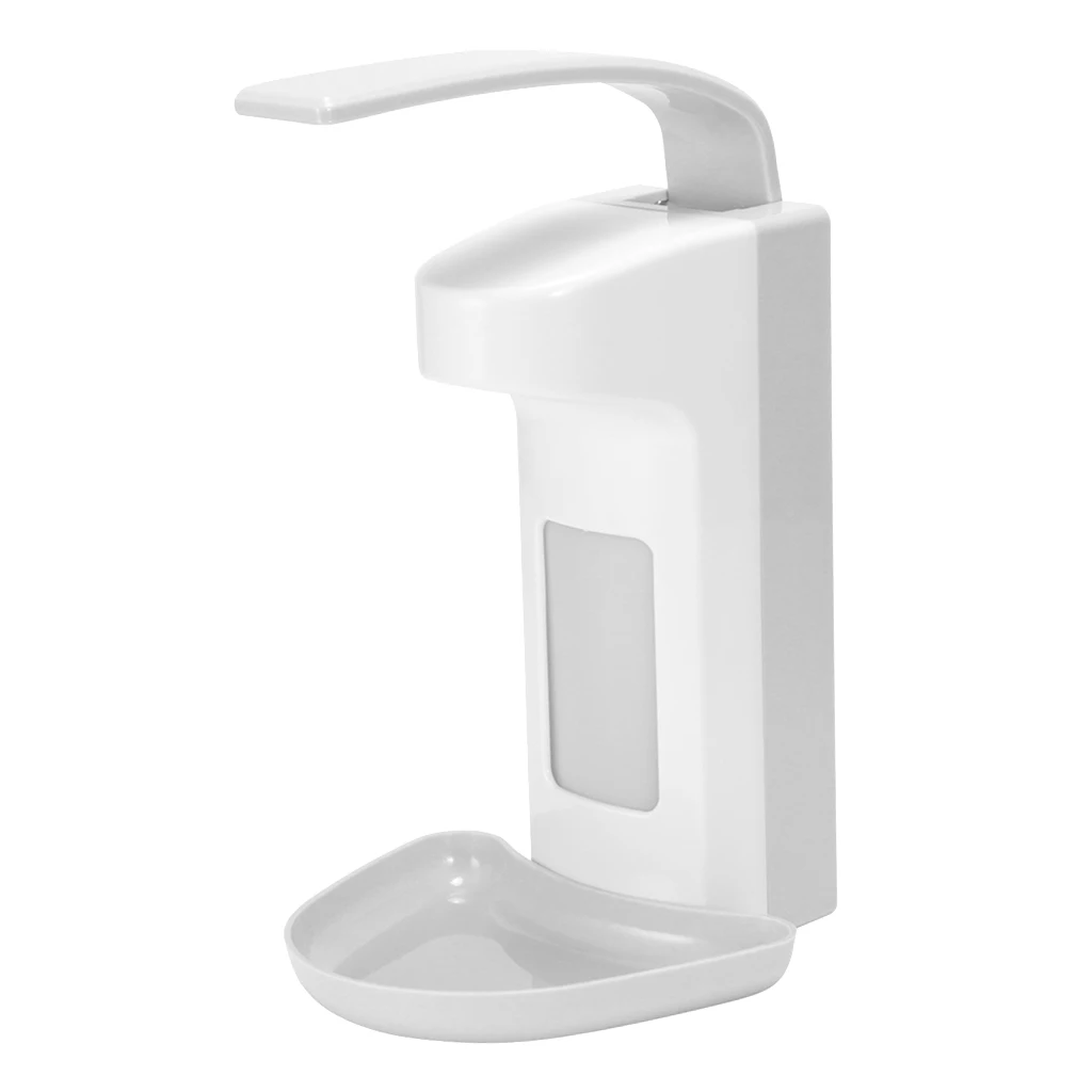 Hand Soap Dispenser Elbow Press Shampoo Lotion Shower Pump Bottle Wall Mount