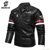 Motorcycle Jacket Leather Men's Brand Moto Leather Jacket Coat Men Handsome Washed Embroidery Biker PU Jacket Male Jaqueta Men ► Photo 3/6