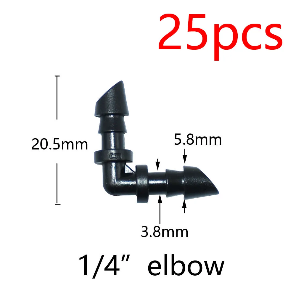 Garden Hose Connectors Barbed Tee Elbow Cross End Plug Coupling WDrip Irrigation System Atering Fitting For 3/5 4/7mm Hsse 