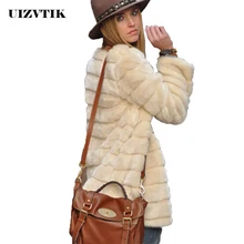 Толстое теплое осенне-зимнее женское пальто из искусственного меха размера плюс, повседневные куртки с длинным рукавом, пальто, меховое пальто, верхняя одежда Casaco Feminino