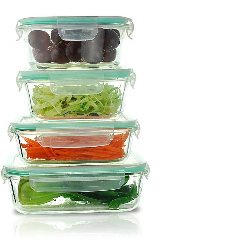 Термостойкий стеклянный Ланч бокс коробка для хранения микроволновой печи чаша