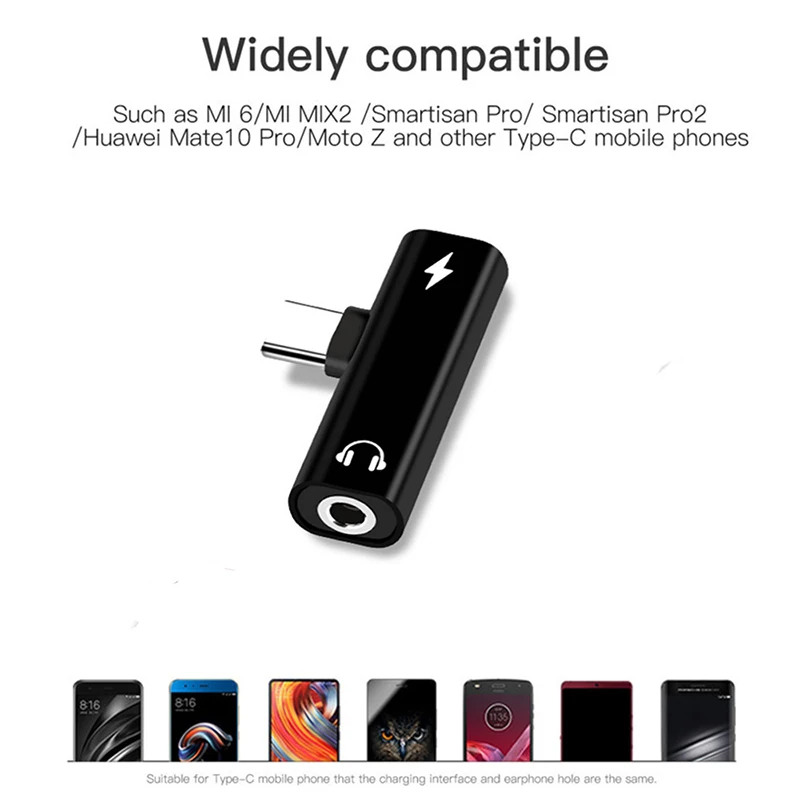 Т-образный usb type C адаптер для зарядки Aux аудио кабель для наушников Micro USB C адаптеры type-C до 3,5 мм Кабели для наушников