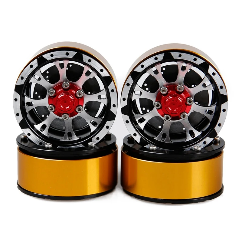 

4PCS RC Crawler 1:10 Alloy Wheel Rim 1.9 Inch BEADLOCK for 1/10 Traxxas TRX4 Axial SCX10 TAMIYA CC01 D90 D110 TAMIYA