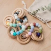 Baby Teether Bracelet Food Grade Silicone Beads Chews Toys Colorful Teething Ring Toy Montessori DIY Nursing Baby Bracelet Gift 1