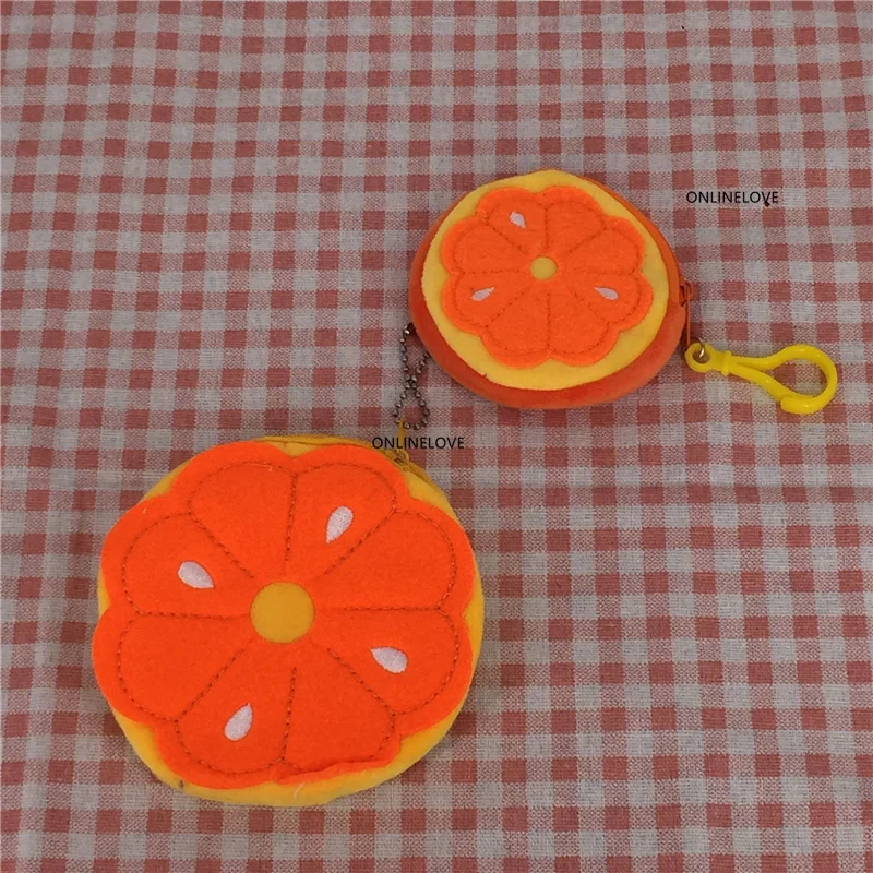 36PCS Plush Fruit Coin Purse KEY Holder Keys Hook Case