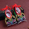 Retro Embroidery Silk Hademade Baby Tiger Shoes First Walkers Soft Sole Crib Shoes Chinese Style Newbon Baby Booties Red Yellow 3