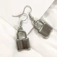 Хип-хоп панк нержавеющая сталь Висячие серьги для мужчин женщин жабры подарки для мальчиков Ins горячая распродажа металлические серьги ювелирные изделия