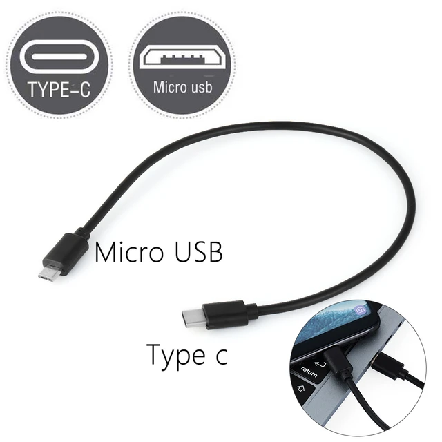 30cm Type C (USB-C) To Micro USB Male Sync Charge OTG Fast