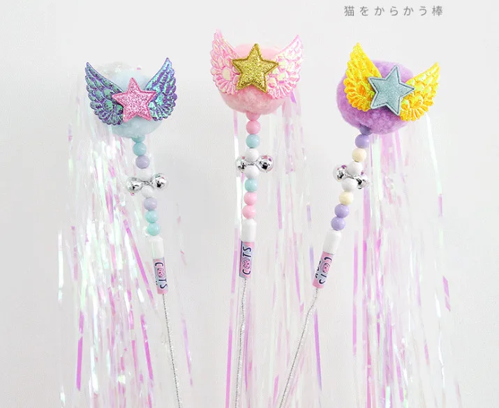 Usd1.98/pc, игрушки для домашних животных, кошек, котят, игрушки для кошек, прорезыватель, рыболовные палочки, angel star, 20 шт./лот - Цвет: as enclosed photo