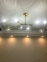 Modern Led Chandeliers Lighting Glass-Ball Hanging-Lamp LOFT Bedroom Indoor-Decor Living-Room