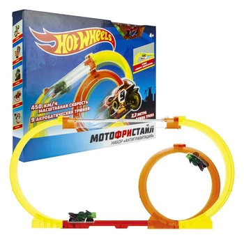 

Game set "Freestyle inertial motorcycle" 8 track parts, 1 accessory for tricks