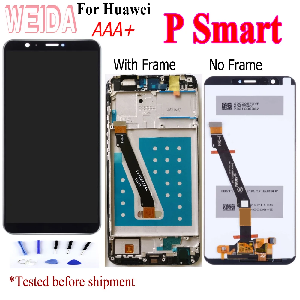 Weida 5,6" для huawei P Smart Full lcd дисплей кодирующий преобразователь сенсорного экрана в сборе+ рамка для huawei P Smart FIG-LX1/FIG-L21 lcd