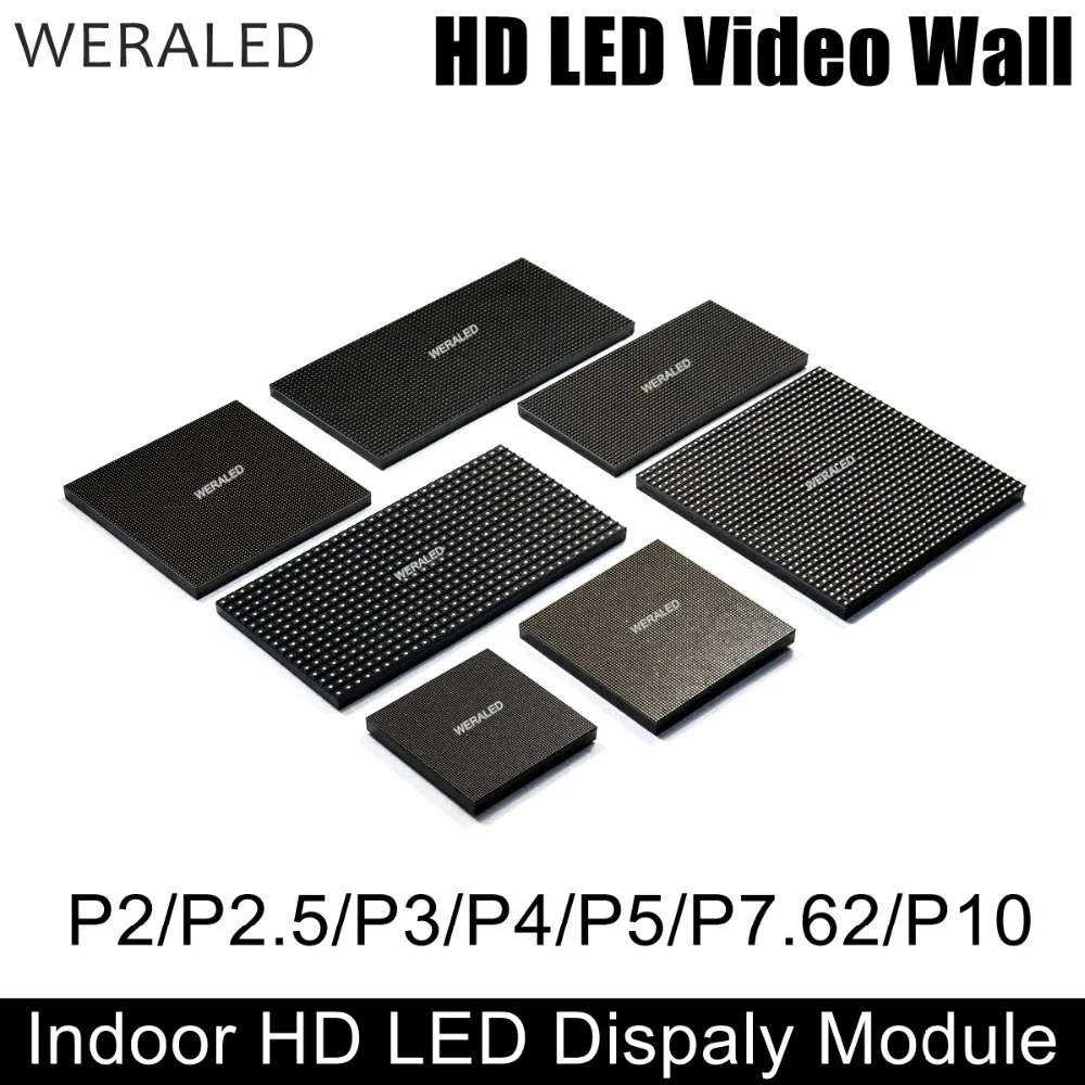 2 pcs/lot P2 P2.5 P3 P4 P5 P10 Indoor Full Color LED Module 320mmx160mm