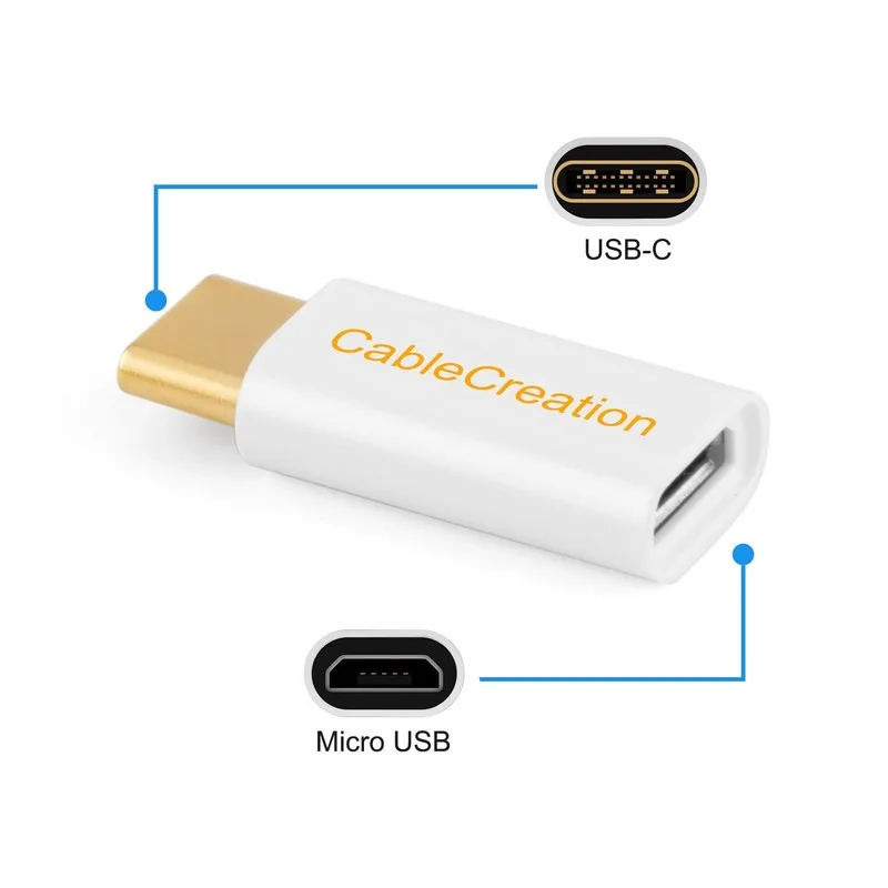 Адаптер USB C к Micro USB, адаптер usb type C конвертер Micro USB к USB-C с резистором 56 K, совместимый с samsung S8/S9
