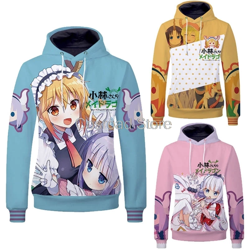 Cosroad Kobayashi-san Chi No Maid Dragon толстовки Tohru KannaKamui Косплей костюмы свитшоты для пар худи |