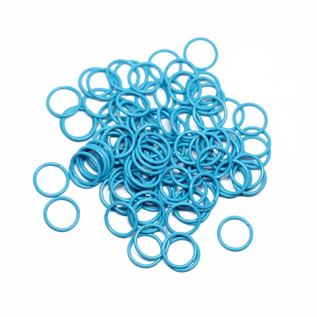 1x10mm 100pcs/lot 19 Colors Metal DIY Jewelry Findings Open Single Loops Jump Rings & Split Ring for jewelry making light blue 15