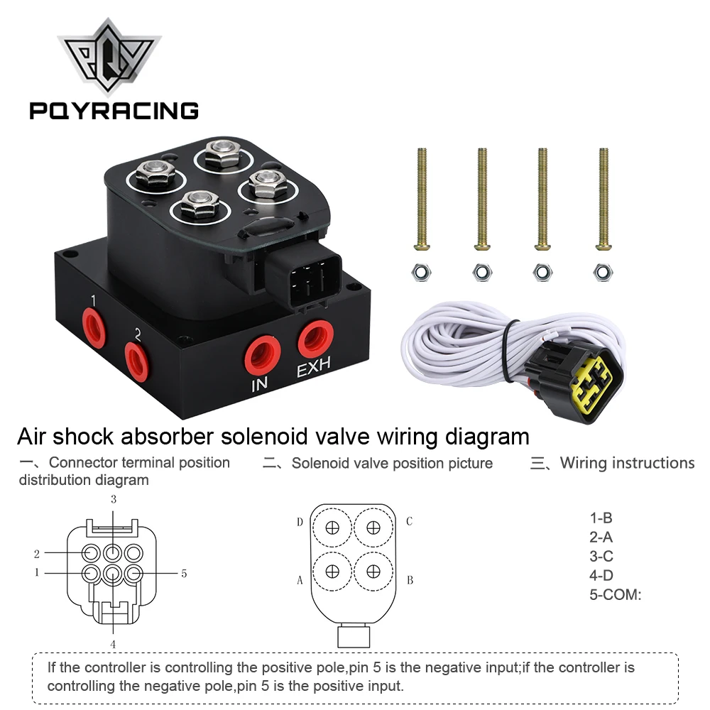 Auto/motorcycle 12V Solenoid Valve Air ride Suspension manifold valve (0-200psi) Control Air Bag Suspension