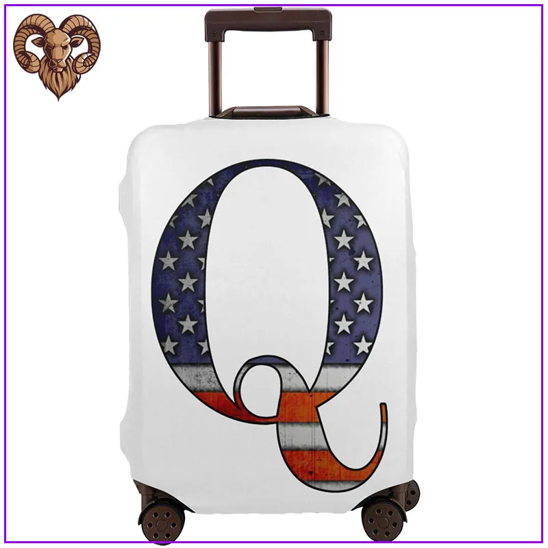 QANON большой Q аксессуары для путешествий Защитная крышка багажа Qanon AMERICA voyage accessoire