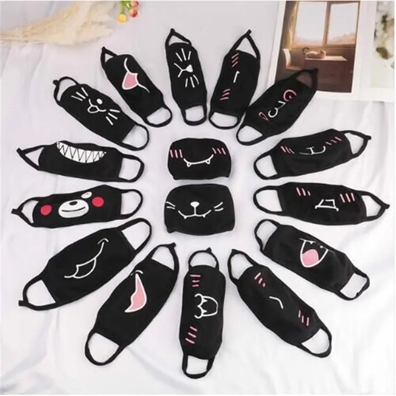 

Cartoon Anime Dustproof Masks Women Men Washable Cotton Masks Reusable Protection Face Masks Random Color